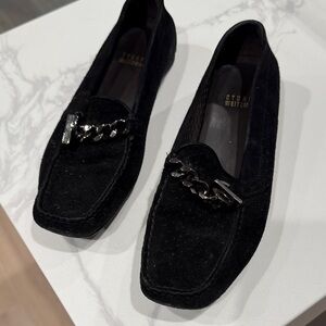 Stuart Weitzman Black Suede Loafers